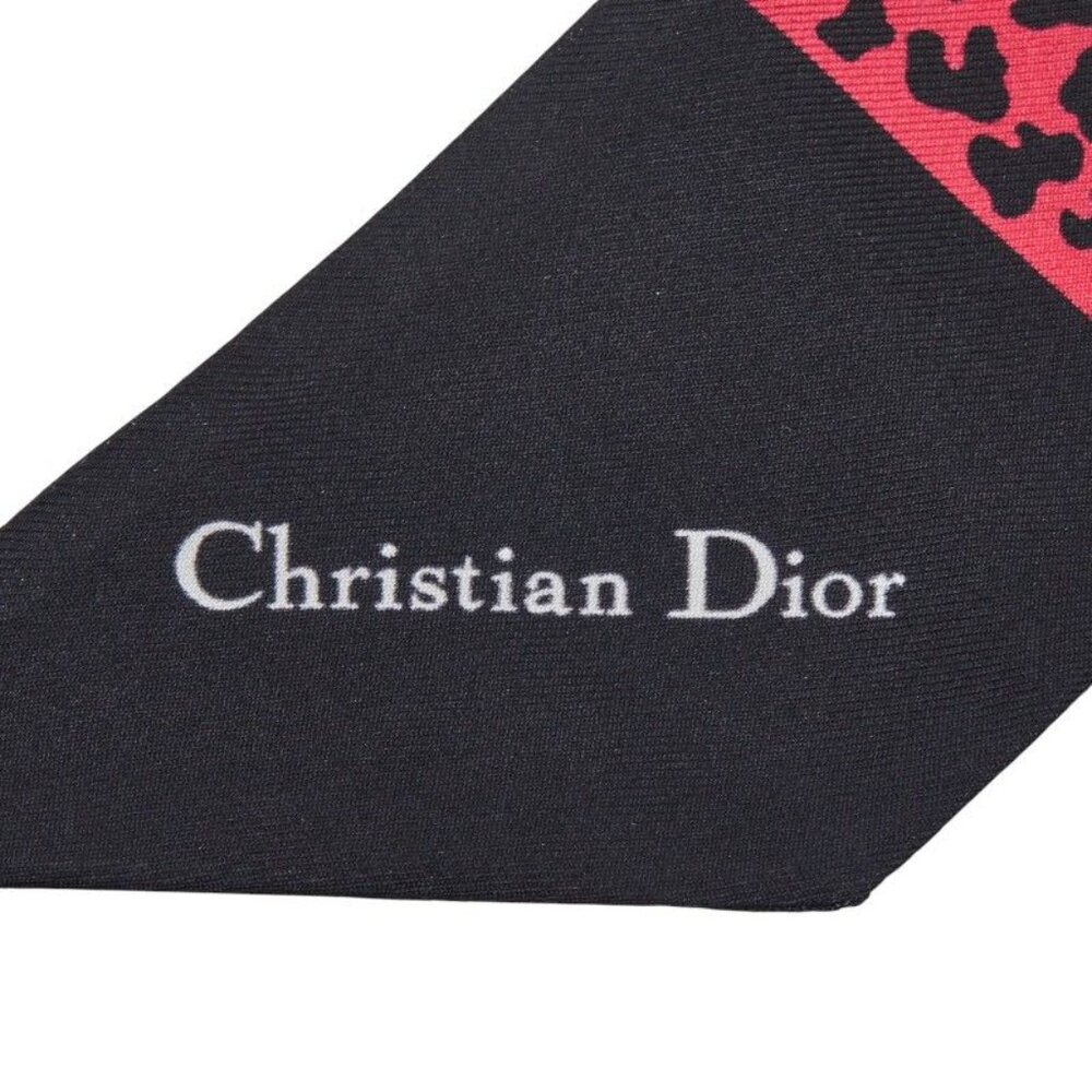 Dior Twilly Mitzah Leopard Pink Black Silk - Picture 2 of 3